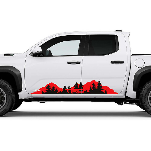 TRD OFF Side Mountains Trees Rocker Panneer Stickers Autocollants pour Toyota Tacoma
