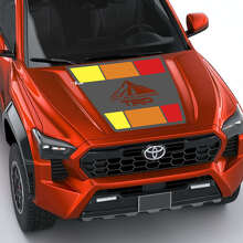 Autocollant Déco de Capot Rayures Rétro Vintage TRD Mountains pour Toyota Tacoma 4e Gén. 2