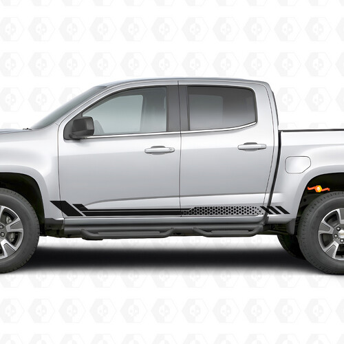 Bandes adhésives à motif nid d'abeille pour porte et bas de caisse Chevrolet Colorado 2e génération 2015-2022