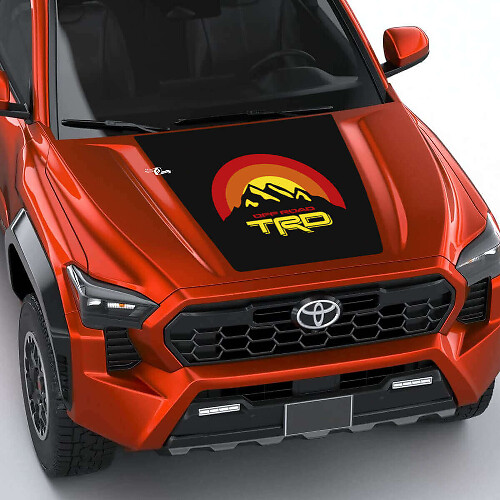 Autocollants de capot à rayures rétro vintage TRD Mountains 3 pour Toyota Tacoma 4e génération