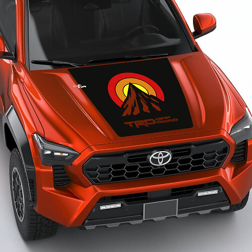 TRD Mountain Vintage Retro Heritage Stripes Stripes Sticker Sticker pour Toyota Tacoma 4e génération
