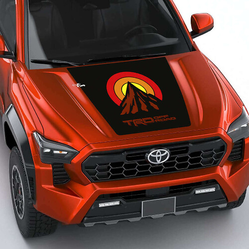 Autocollants de capot à bandes rétro vintage TRD Mountains 4 pour Toyota Tacoma 4e génération