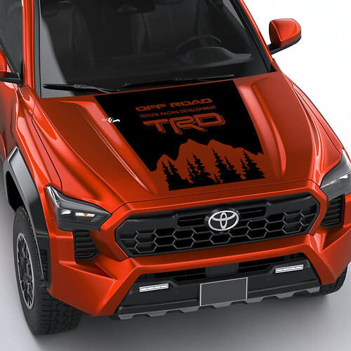 TRD Mountains Trees enveloppez l'autocollant de décalcomanie du capot pour Toyota Tacoma 4e génération

