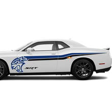 Deux couleurs SRT Hellcat Stripes Scortes autocollants pour Dodge Challenger ou Charger
 2