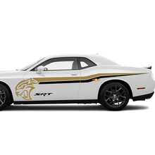 Deux couleurs SRT Hellcat Stripes Scortes autocollants pour Dodge Challenger ou Charger
 3