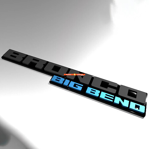 Écussons d'aile Emblème de hayon Texte Badge 3D pour Ford Bronco Big Bend