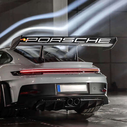 Autocollant vinyle aileron arrière style Weissach pour Porsche GT3 RS