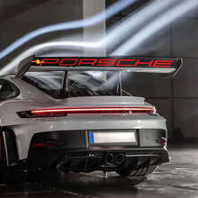 Autocollant vinyle aileron arrière style Weissach pour Porsche GT3 RS_3