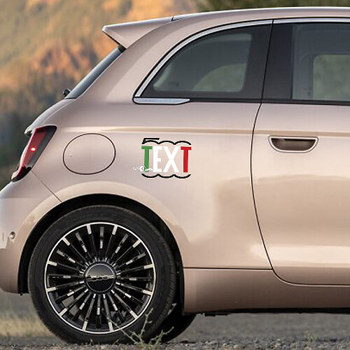 Autocollant personnalisé avec texte Graphiques latéraux pour Fiat 500 1