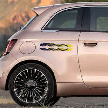 500 Autocollant Sticker Graphique Latéral pour Fiat 500
 3