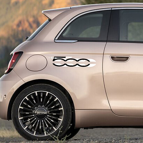 500 Autocollant Sticker Latéral 2 couleurs Graphiques pour Fiat 500
