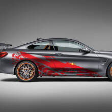 Portes latérales Pneus arrière Pistes Autocollant en vinyle adapté aux modèles BMW, etc.
 2