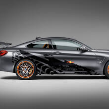 Portes latérales Pneus arrière Pistes Autocollant en vinyle adapté aux modèles BMW, etc.
 3