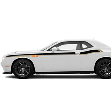Deux bandes d'accent latérales de deux couleurs Autocollants Décalcomanies pour Dodge Challenger
 2