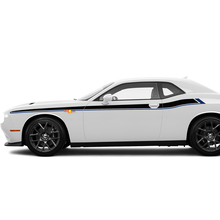 Deux bandes d'accent latérales de deux couleurs Autocollants Décalcomanies pour Dodge Challenger
 3