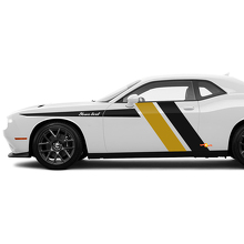 Kit de décalcomanies en vinyle bandes latérales style course pour Dodge Challenger_3