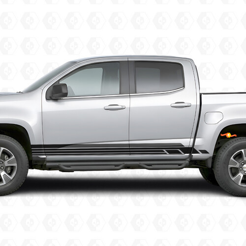 Bandes adhésives en vinyle stratifiées pour les portes et les bas de caisse pour Chevrolet Colorado 2e génération 2015-2022