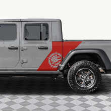 Kit d'autocollants en vinyle drapeau américain Military Star pour Jeep Gladiator_2