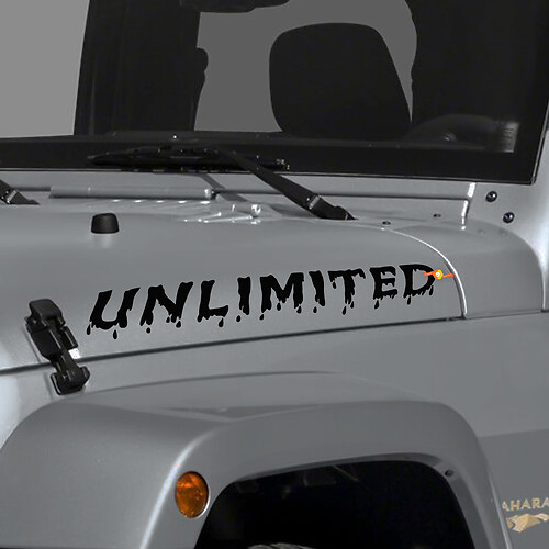 Décalque personnalisé pour capot latéral Rubicon Unlimited pour Jeep Wrangler
 1