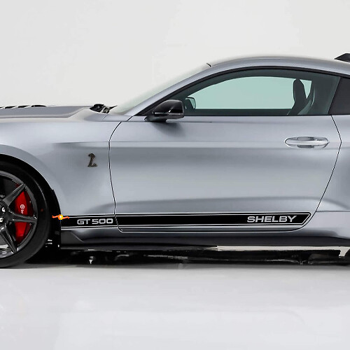 Décalcomanies de bas de caisse GT500 Shelby pour Ford Mustang

