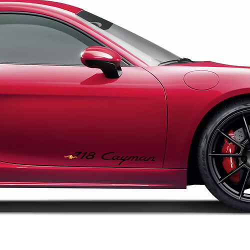 Kit de bandes latérales Porsche 718 Cayman Autocollant Décalcomanie
