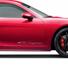 Autocollant Bandes Latérales Lettrage Cayman Pour Porsche 718 Cayman 3