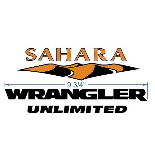 Décalcomanies autocollants Sahara Dunes pour Jeep Sahara Wrangler Unlimited CJ TJ YK JK XJ
 1