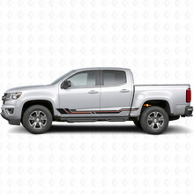 Bandes vinyles parallèles d'accentuation pour portes et bas de caisse pour Chevrolet Colorado 2e génération 2015-2022_2