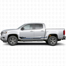 Bandes vinyles parallèles d'accentuation pour portes et bas de caisse pour Chevrolet Colorado 2e génération 2015-2022_3