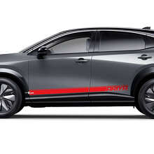 Kit de décalcomanies à bandes d'accent du logo Sides Racing pour Nissan ARIYA 3