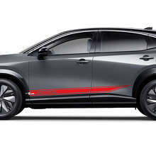 Autocollants graphiques à bandes d'accent de logo de course affûté latéral pour Nissan ARIYA 3