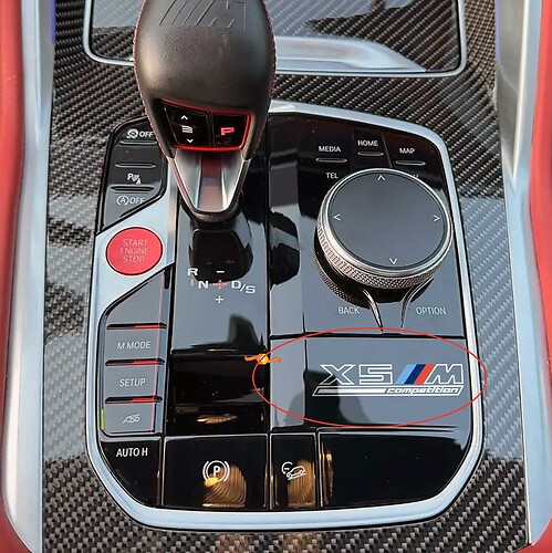 Autocollant en vinyle pour panneau de commande central X5M ou X6M pour série BMW X