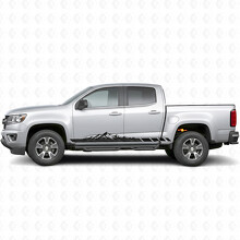 Bandes Vinyles Topographiques Montagne pour Portières et Bas de Caisse Chevrolet Colorado 2e Gén 2015-2022_2