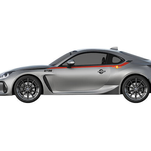 Paire de bandes de course autocollantes en vinyle pour Toyota TRD GT86
