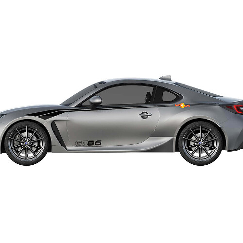 Paire de bandes d'accentuation de course Autocollants en vinyle pour Toyota TRD GT86

