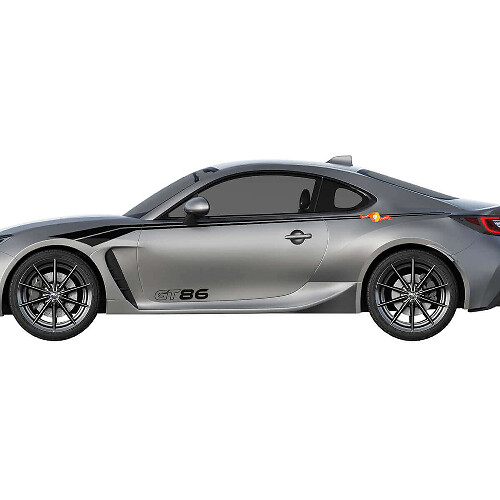 Kit de décalcomanies latérales en vinyle à rayures courbes de course pour Toyota GT86
