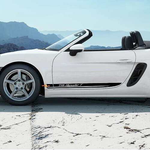 Kit de bandes latérales Porsche 718 Cayman Boxster T Autocollant Décalcomanie

