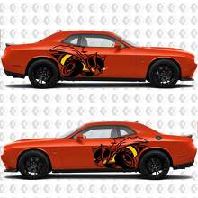 Kit d'autocollants latéraux en vinyle BatBee pour Dodge Charger ou Challenger_2