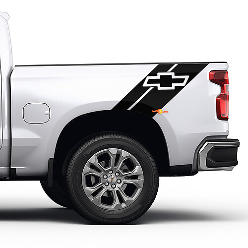 Bandes latérales pour lit hors route 4x4 Autocollants Décalcomanies pour lit Chevrolet
