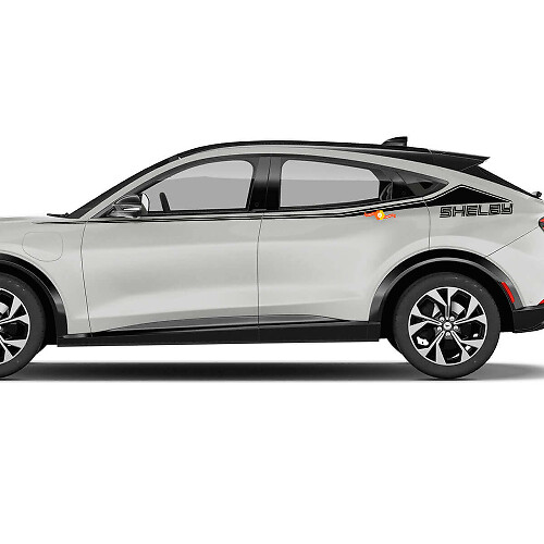 Paire de bandes d'accent Shelby Autocollants latéraux en vinyle pour Ford Mustang MACH-E
