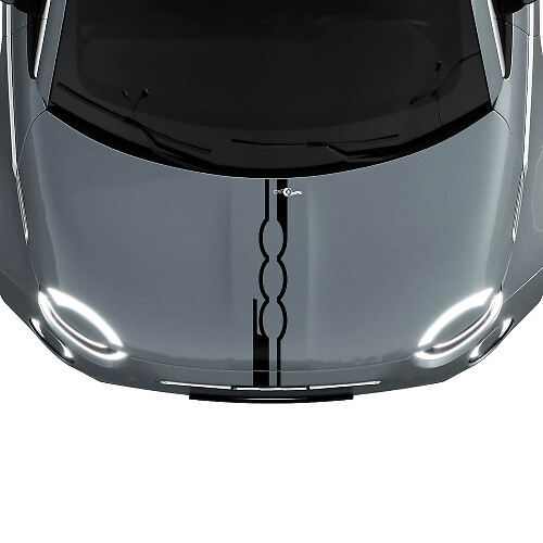 500 Bande de capot Autocollant Graphique pour Fiat 500
 1