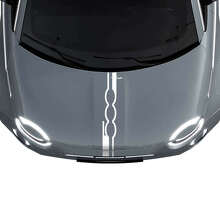 500 Bande de capot Autocollant Graphique pour Fiat 500
 2