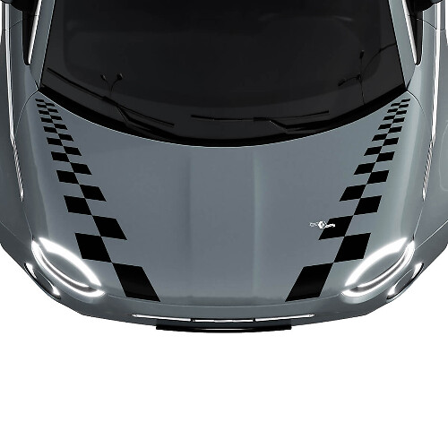 500 Autocollants de bandes à damier pour capot double pour Fiat 500
 1