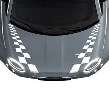 500 Autocollants de bandes à damier pour capot double pour Fiat 500
 2