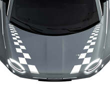 500 Autocollants de bandes à damier pour capot double pour Fiat 500
 2