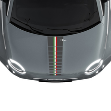 Bandes de capot de drapeau à trois rayures Autocollant Graphique pour Fiat 500
 2