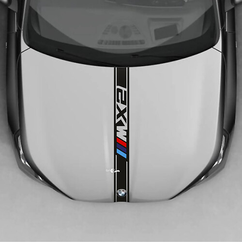 Décalcomanie à damier pour capot BMW X2 U10 - Vinyle M Performance
