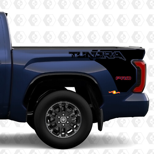 Décalcomanie autocollante de style Raptor pour côté de benne pour Toyota Tundra TRD PRO
