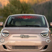 Autocollant en vinyle à rayures damier pour pare-brise Fiat 500_3