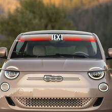 Autocollants personnalisés drapeau Italie avant pare-brise pour Fiat 500 3